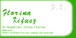 florina kifusz business card